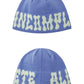 [Worn by BTS V] Pom-Pom Logo Jacquard Beanie (Blue)