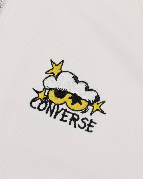 Converse x Zo&friends Oversized Zip up Hoodie Ivory