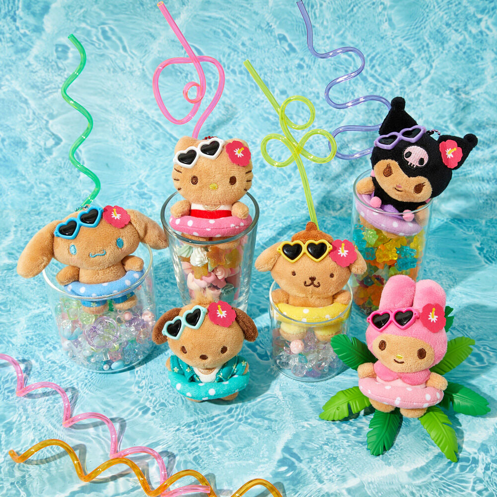 [Olive Young x Sanrio] Ten by Ten Doll Keyring (Tanning Sanrio Characters)