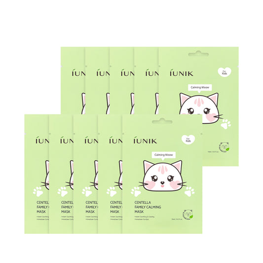 IUNIK Centella Family Calming Mask for Kids, 10 Sheets