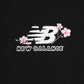 IU x New Balance Flower Logo Short Sleeve T-shirt Black (Semi Over Fit)