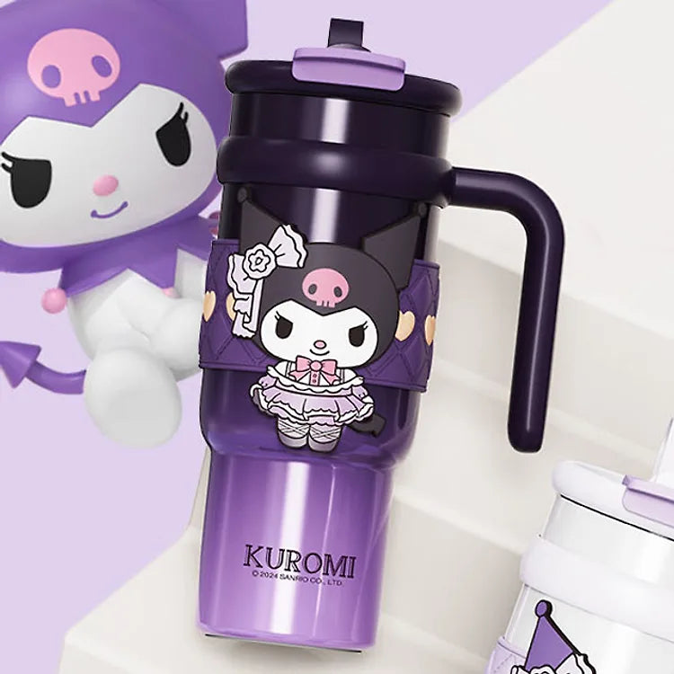 Kuromi Deep Purple Large Capacity Two-Tone Tumbler 900ml