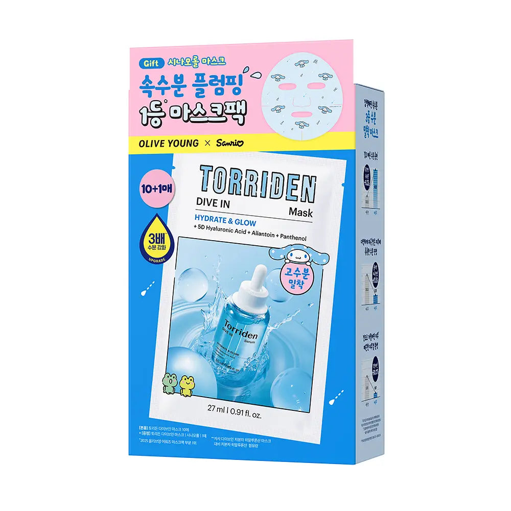 (Sanrio Collaboration) Torriden Sheet Mask 10 Sheets(+Free Cinnamoroll Character Mask 1)