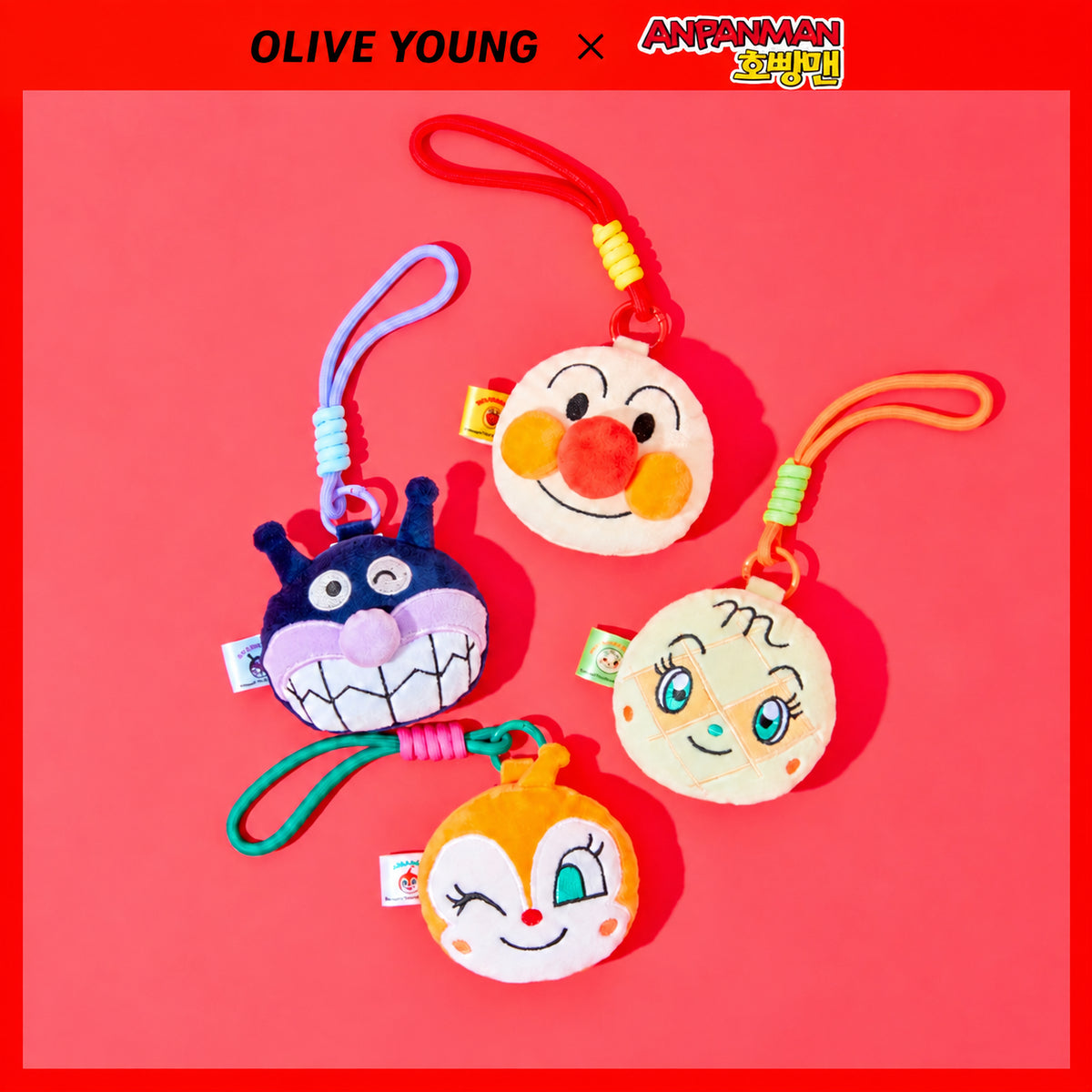 [Anpanman collaboration] Ten by Ten Plush Mirror Keyring
