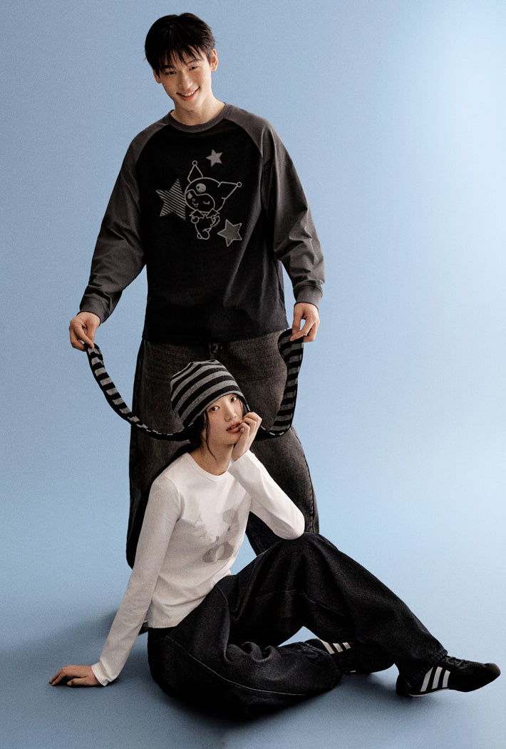 [Sanrio Characters] Cotton Spandex Round Neck Long Sleeve T-Shirt - Kgifts.shop