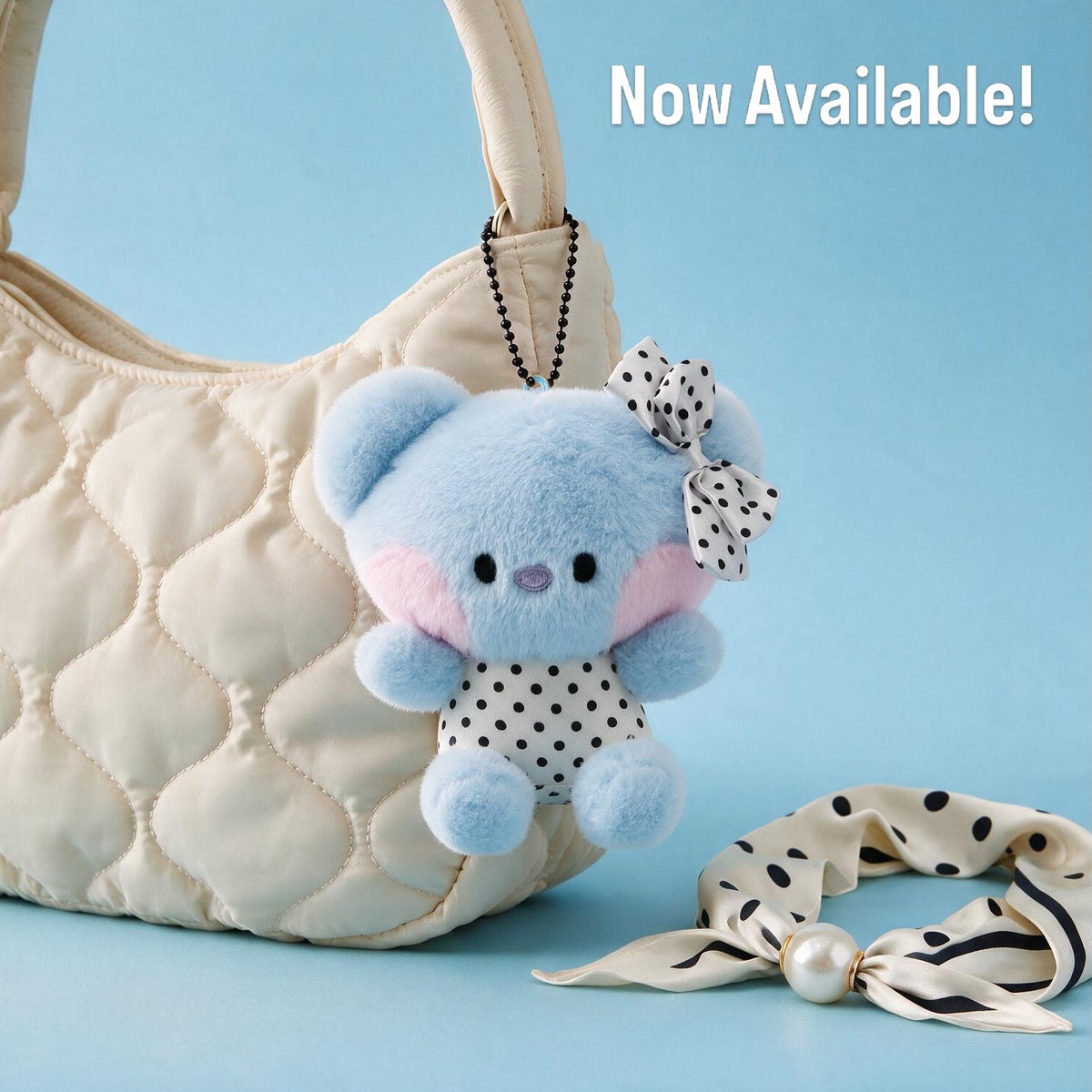 BT21 Polka Dot Ribbon Doll Keychain