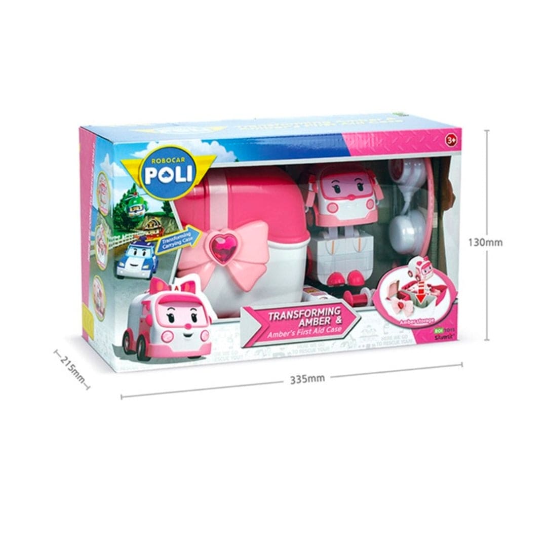 Roytoys Robocar Poli Ember Deluxe Transformation Base Set Robot Toy