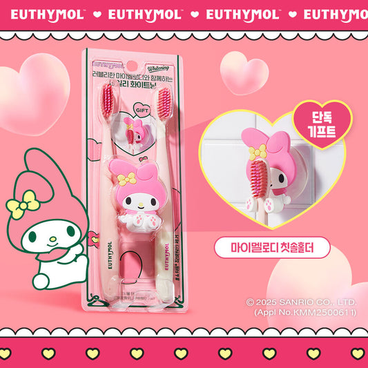 Euthymol Whitening Toothbrush(2) + My Melody Toothbrush Holder