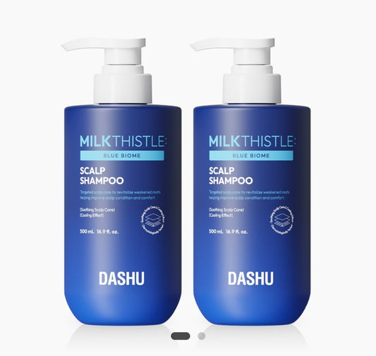 [Byun Woo-seok Goods EVENT] DASHU Daily Milk Thistle Blue Biome Scalp Shampoo 500ml 2-Pack