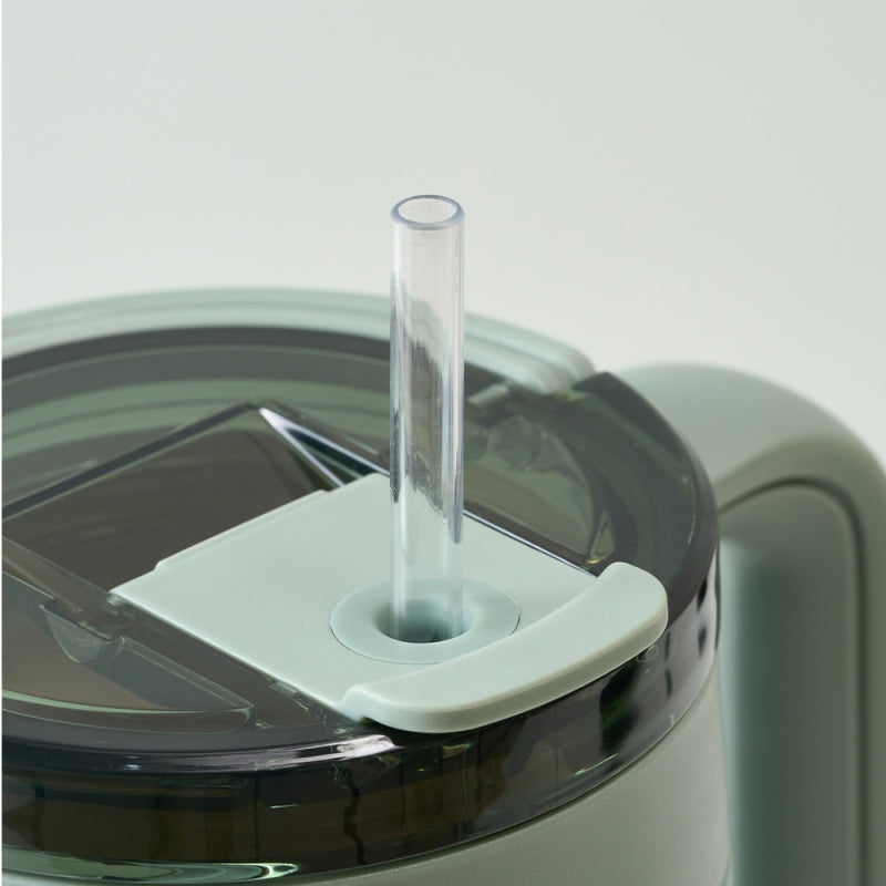 Metro Cafe Top Handle Ceramic Tumbler with Straw (3-Piece Set)