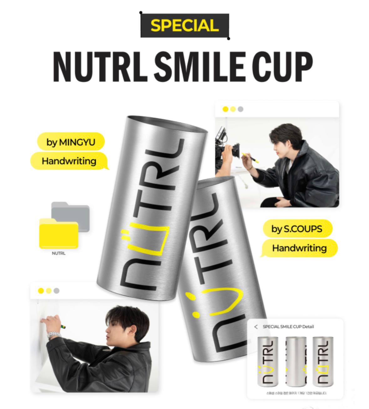 Seventeen x Nutrl Smile cup + 2 Polaroid (No alcohol)