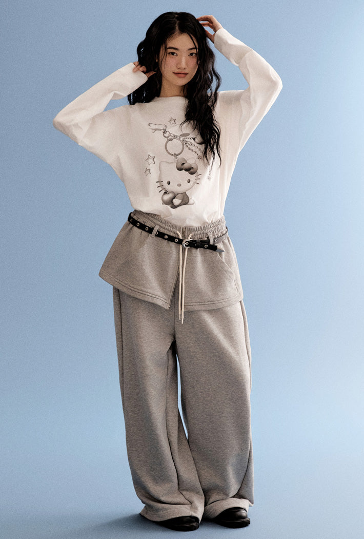 SANRIO x SPAO  Long-sleeved T-shirt (WHITE) - Kgifts.shop