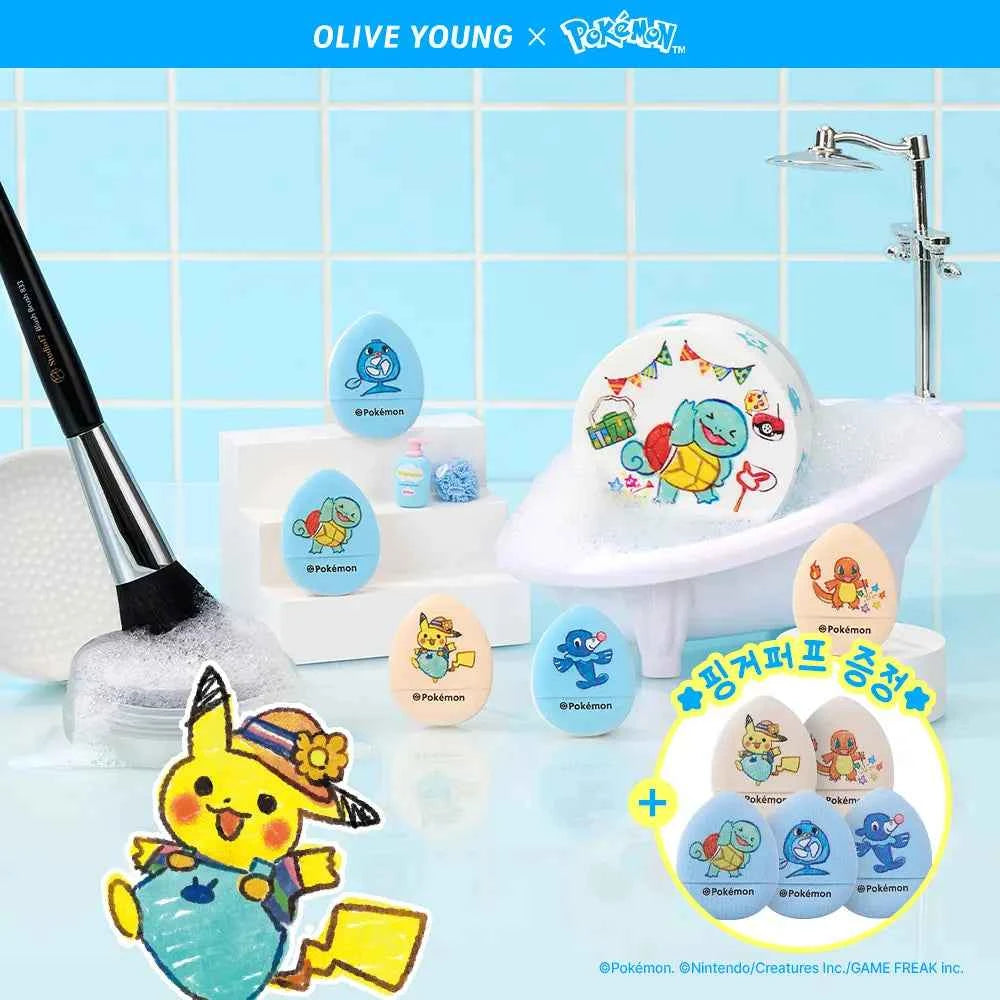 [Pokemon Edition] Studio 17 Brush & Puff Cleanser (+ 5 Finger Puffs)