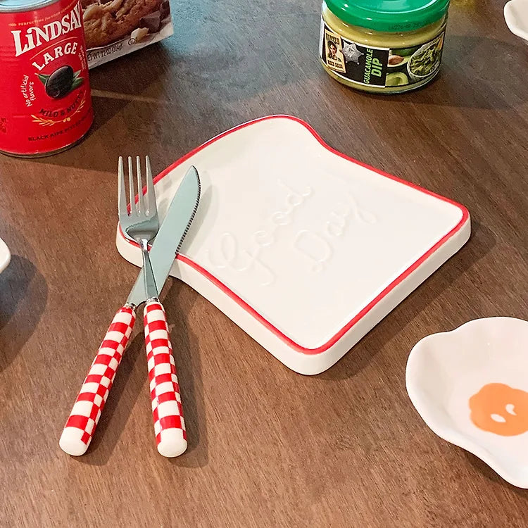 Bread Plate Set (1 Plate + 1 Cutlery Set)