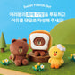 Line Friends x Isaac Toast plush keychain