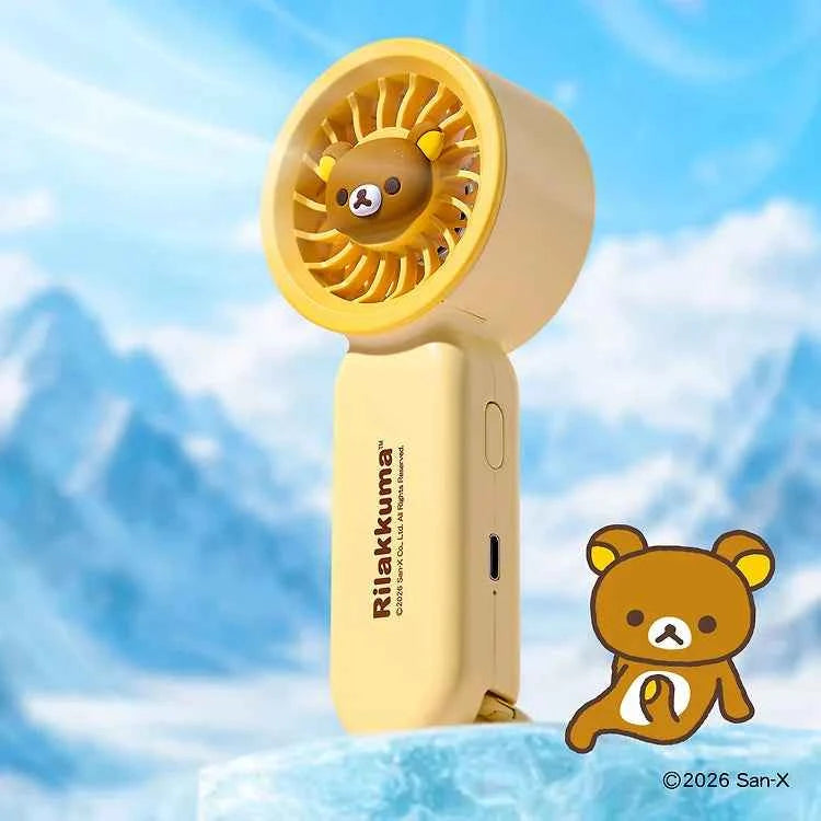 Rilakkuma Korilakkuma Clip Handy Fan Portable Mini Handheld Fan Carabiner Birthday Friend Office Worker Cool Summer Gift