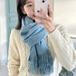 [Free Embroidery] Soft Basic Initial Scarf