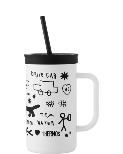 [Thermos X Inapis Square] The Compact Straw Cup & Tumbler 720ml