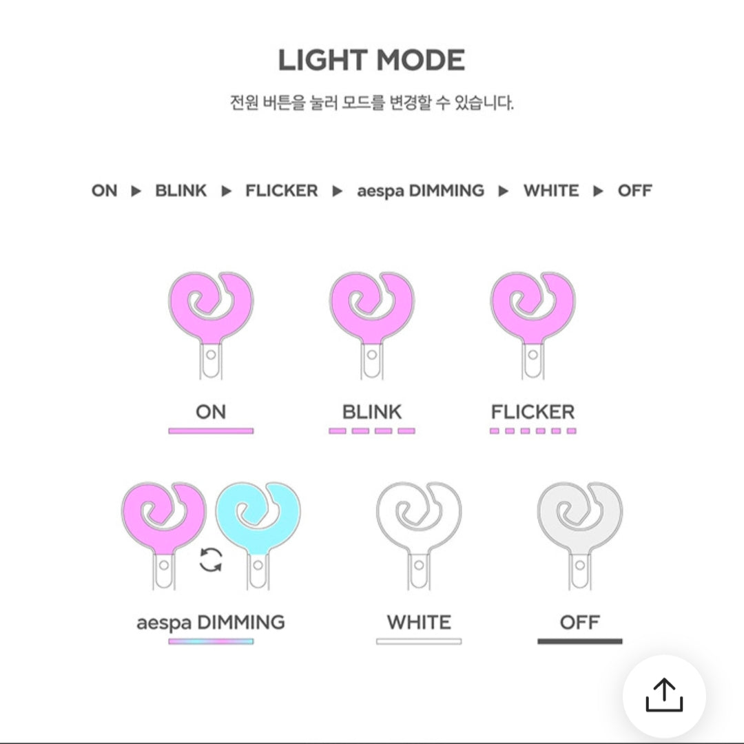 Aespa Official Light Stick Keychain ver.2