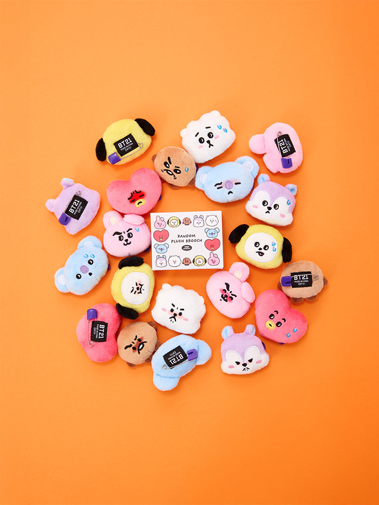 BT21 Today's Face Random Face Plush Brooch