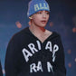 [Worn by BTS V] Pom-Pom Logo Jacquard Beanie (Blue)