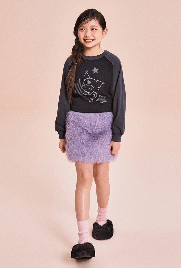 [Kids] (Sanrio Characters) Long Sleeve T-Shirt (BLACK) - Kgifts.shop