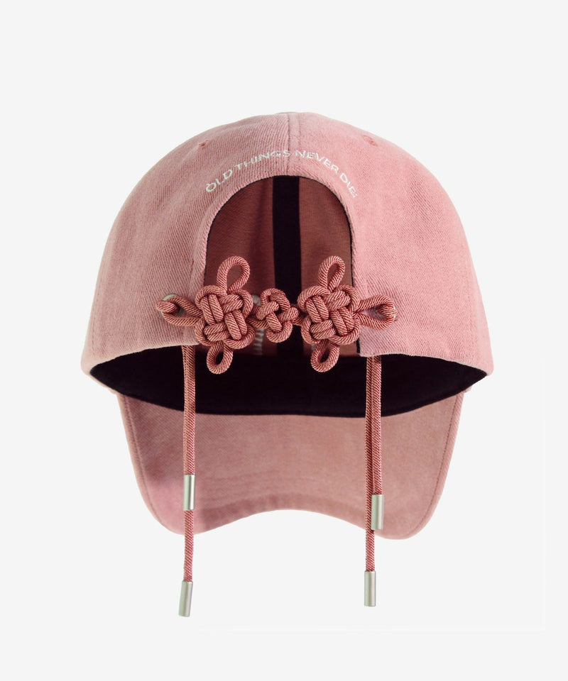 [Korean Celebrity Pick] DOUBLE HEART KNOT CAP [Pink]