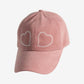 [Korean Celebrity Pick] DOUBLE HEART KNOT CAP [Pink]