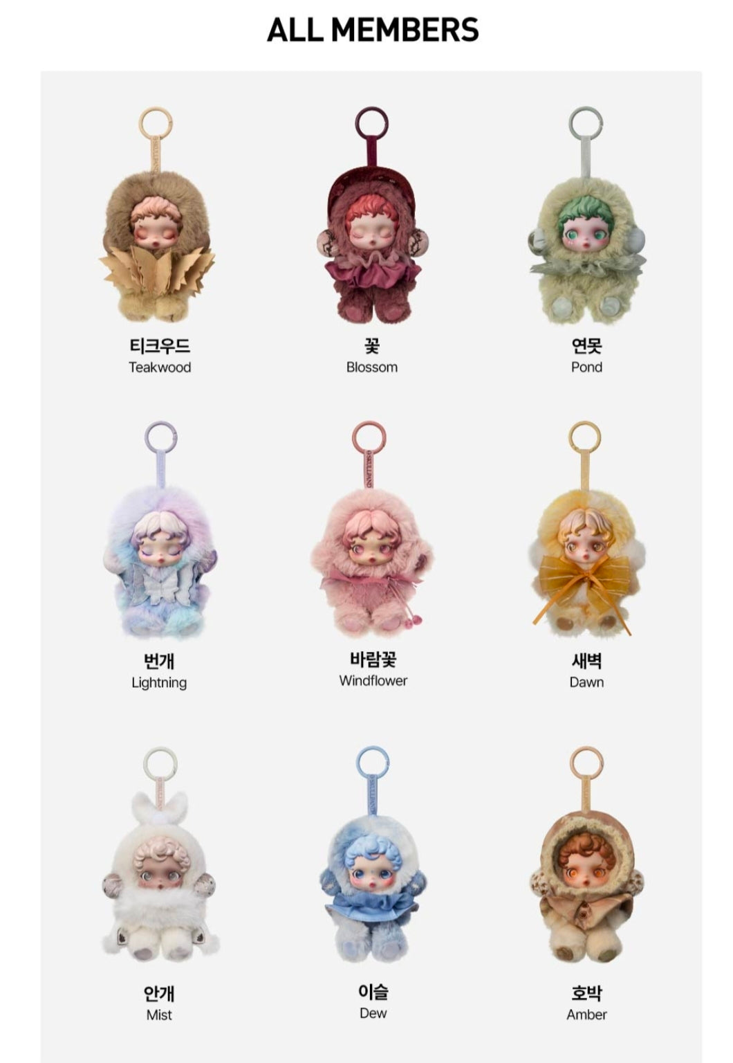 Skullpanda Limpressionnisme Plush Keychain Blind Box