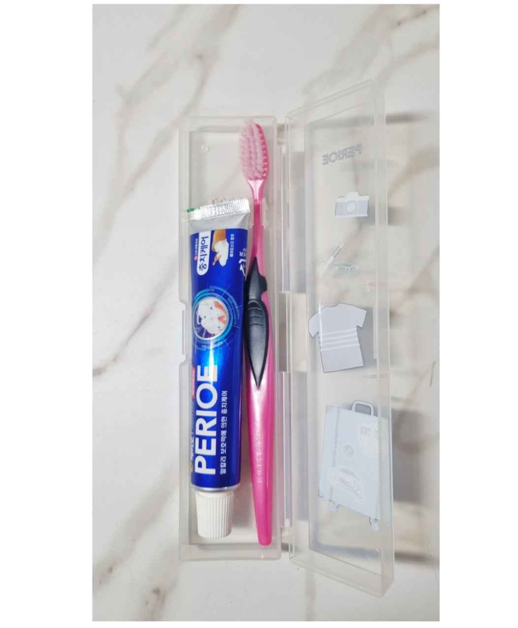 Perio portable toothpaste and toothbrush set  [Used By BWS]