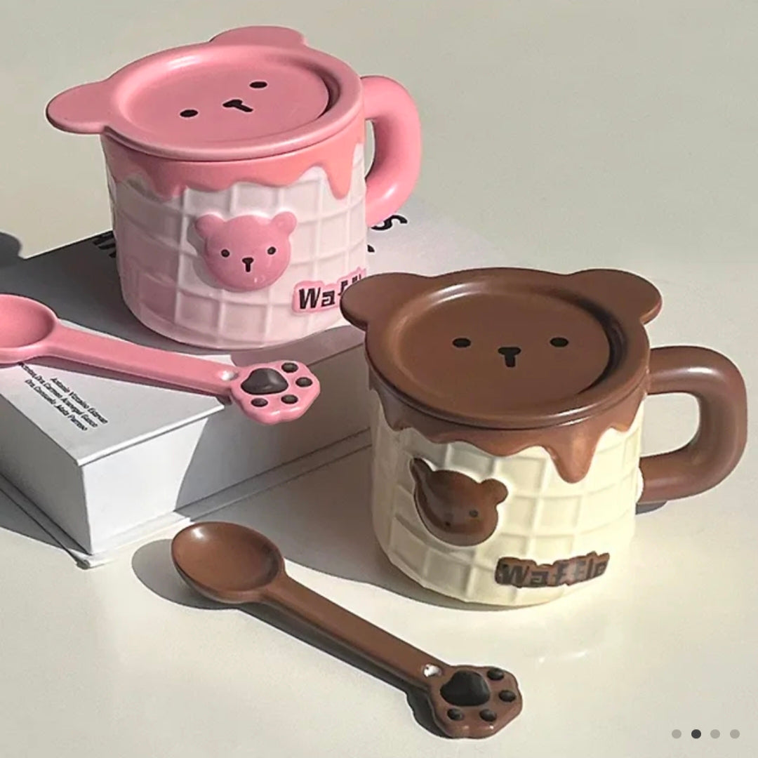 Melting Bear Mug (+ Spoon& Lid)