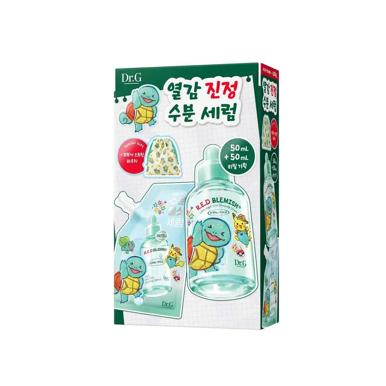 [Pokemon Collab]Dr. G Red Blemish Clear Hyalsica Soothing Serum 50ml refill plan (50ml refill + curly pouch)