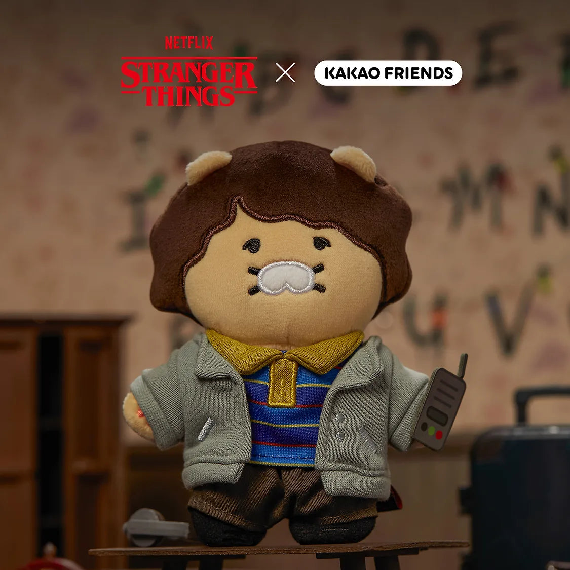 STRANGER THINGS KAKAO FRIENDSコラボ　マイク Kakao x Stranger Things Random Keyring (5 types) – Koreabe
