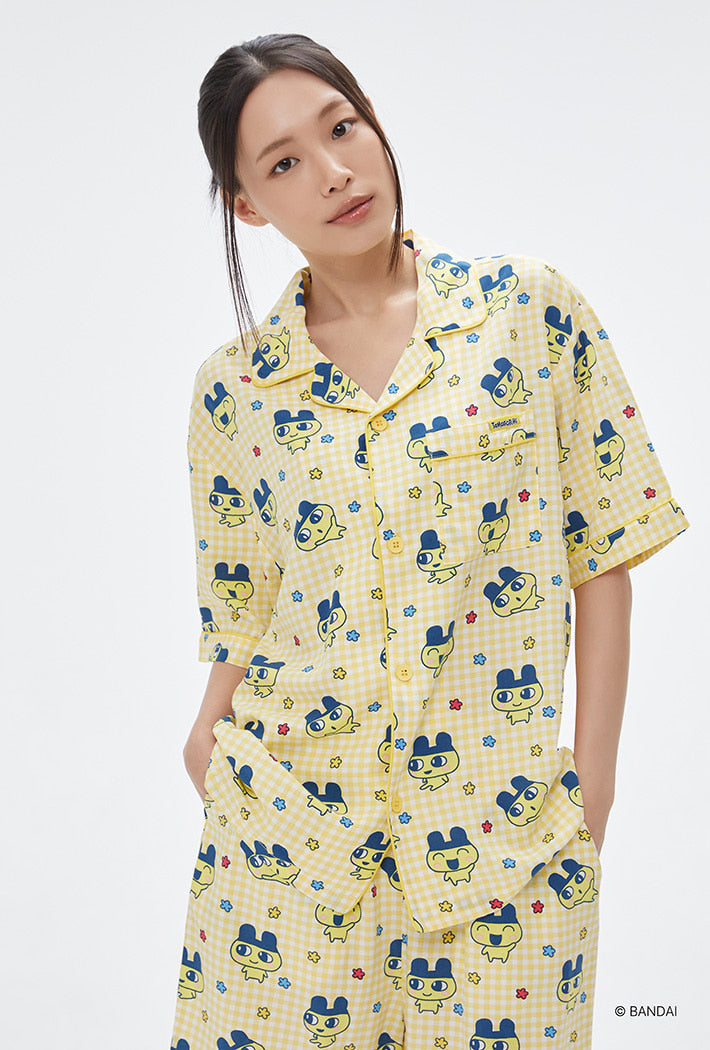 ★ SPAO★ Tamagotchi short sleeve pajamas BLUE SPPPF38U03 Copy) [Tamagotchi x Spao] Short Sleeve Pajamas | Kgifts.shop