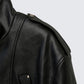 UNISEX, 4 Pocket Oversized Leather Blouson / Black