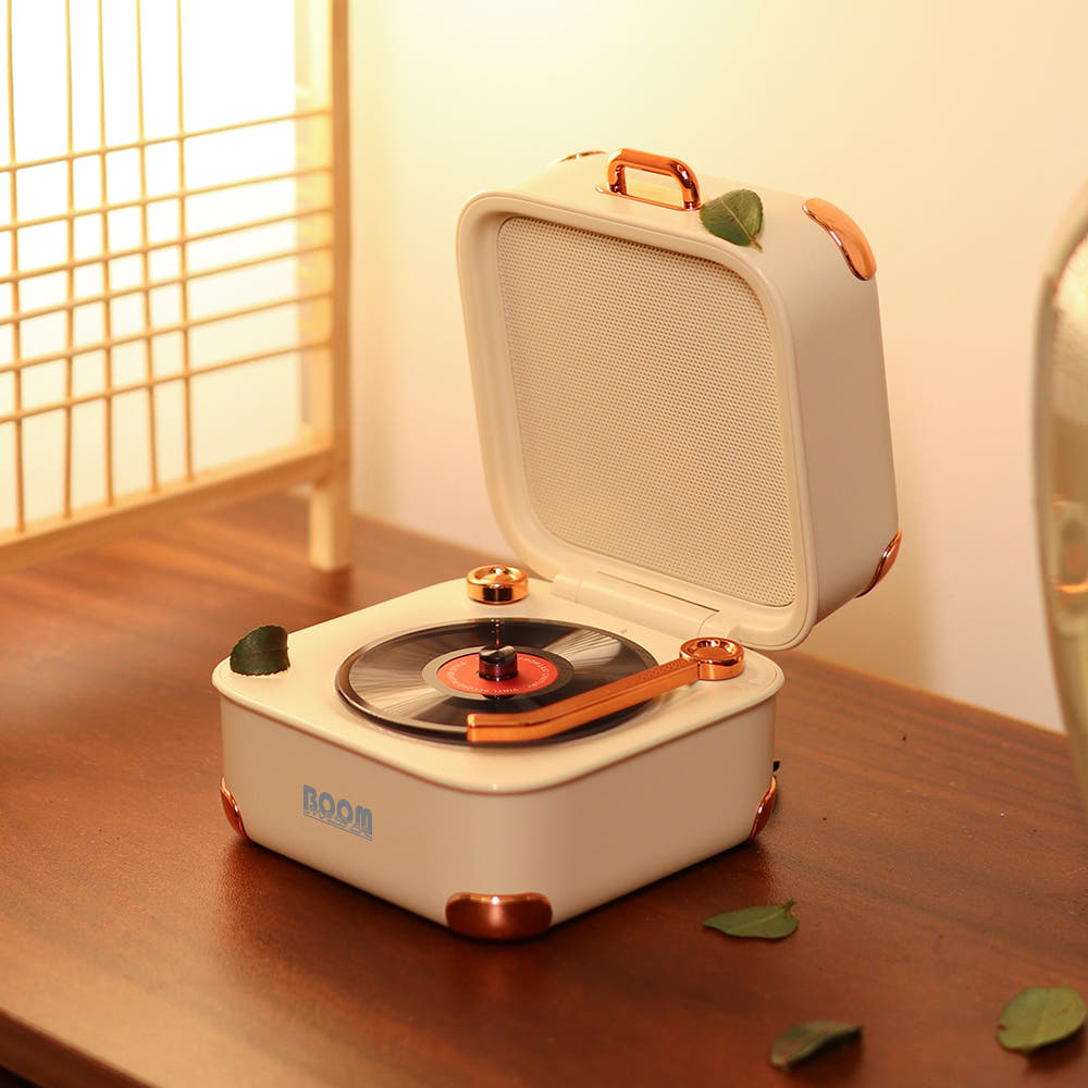 Boommaster Mini Turntable Bluetooth LP Design Speaker