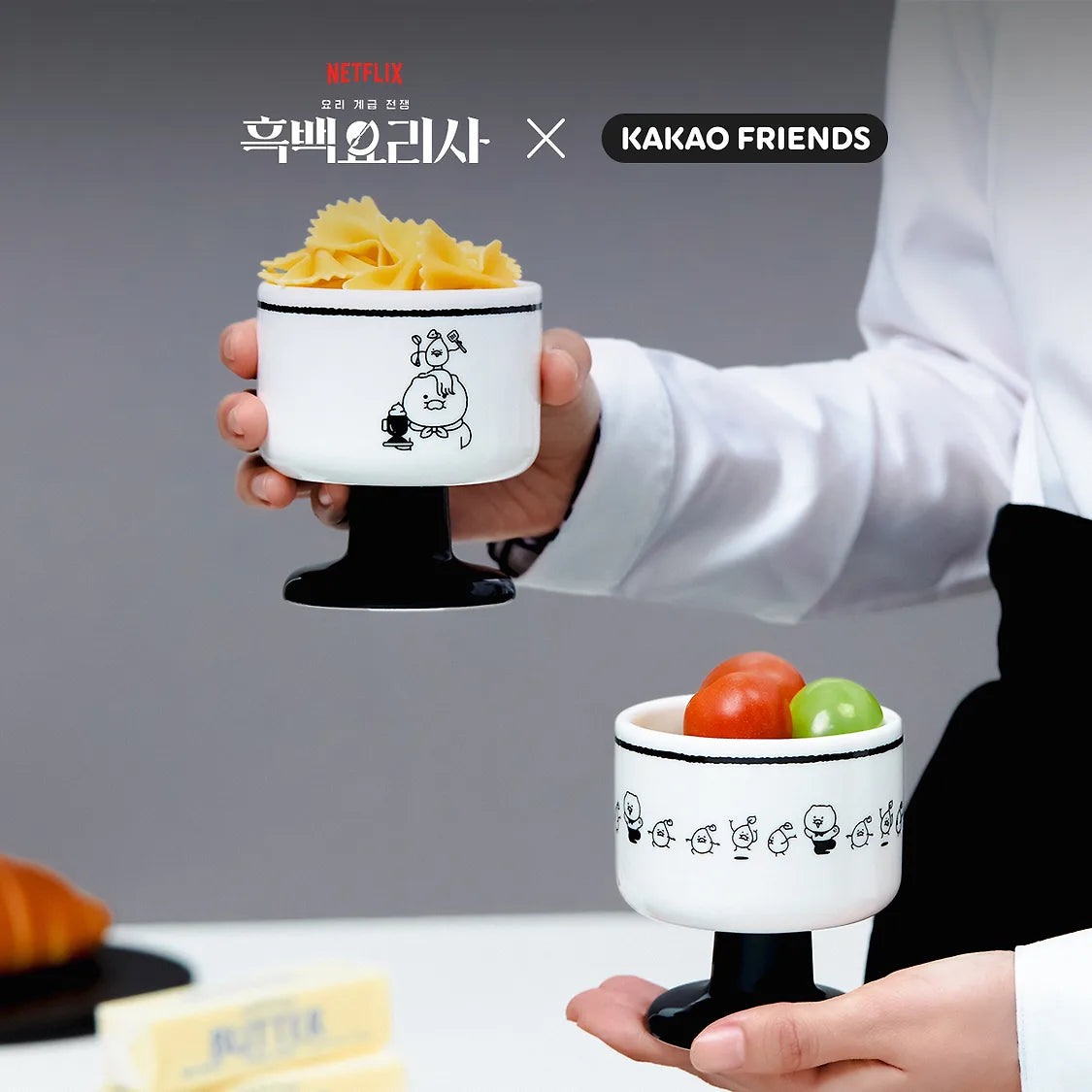 Black and White Chef X Friends Black and White Goblet 2P Set_Chunshik