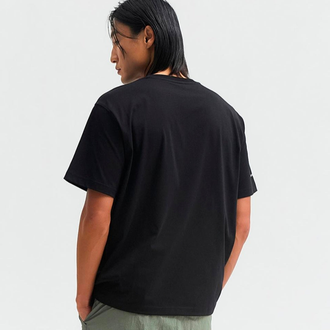IU x New Balance Flower Logo Short Sleeve T-shirt Black