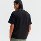IU x New Balance Flower Logo Short Sleeve T-shirt Black (Semi Over Fit)