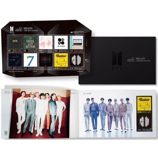 Korea Post BTS 10 Anniversary Commemorative Stamps Collection