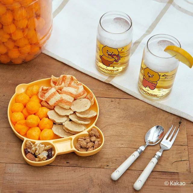 Kakao Friends Chunsik Canned beer glasses 2P + Snack dish 1P Gift Set - Kgift.shop
