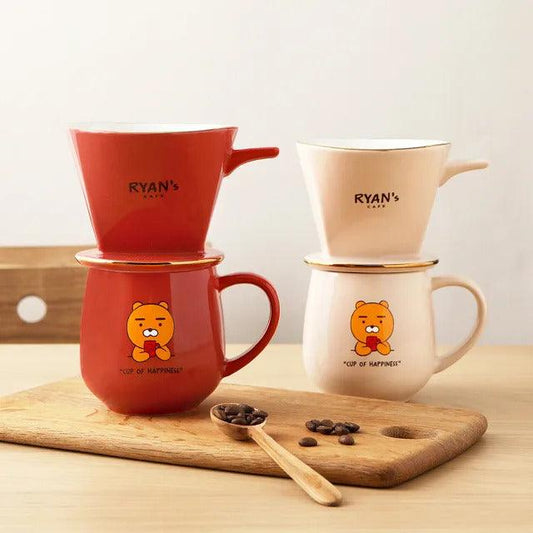 Kakao Friends Ryan Cafe Coffee Dripper Set - Kgift.shop