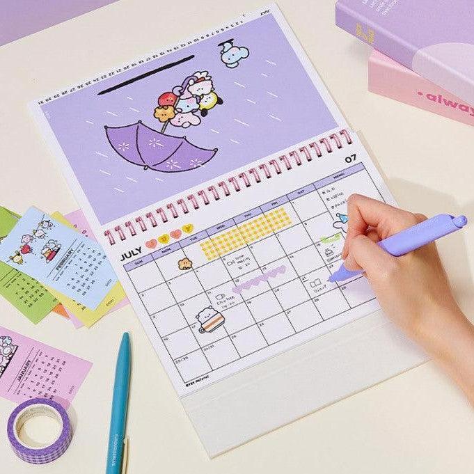 BT21 Minini Calendar Free Stickers! | Kgifts.shop