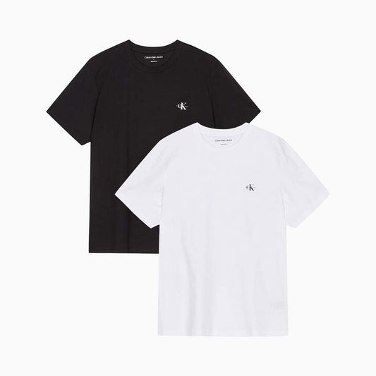 Calvin Klein Unisex 2PK SET Logo Solid Short Sleeve T-Shirt