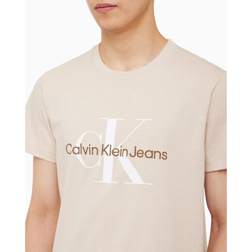 Calvin Klein Men\'s Regular Fit Monogram Embroidered Logo Short Sleeve T- Shirt Jungkook\'s Pick! Pre Order