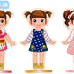 Kongsuni Dress up Sticker Pretend Play Set Coordination Costume