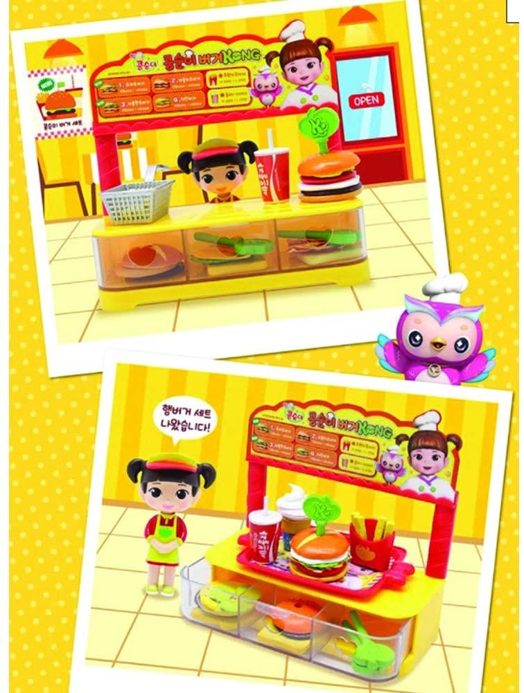 KONGSUNI Restaurant Hamburger Shop Store Miniature Pretend Play Toy for Kids