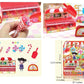 KONGSUNI Series Mini Candy Store Food Cart Shop Role Play Set Toy Figure